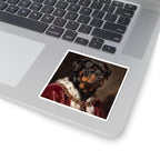 Rottweiler Kings & Queens vinyl sticker by Tritan, on a laptop