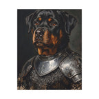 Rottweiler Medieval Knight canvas print by Tritan, front