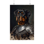 Rottweiler Medieval Knight matte poster print by Tritan, front