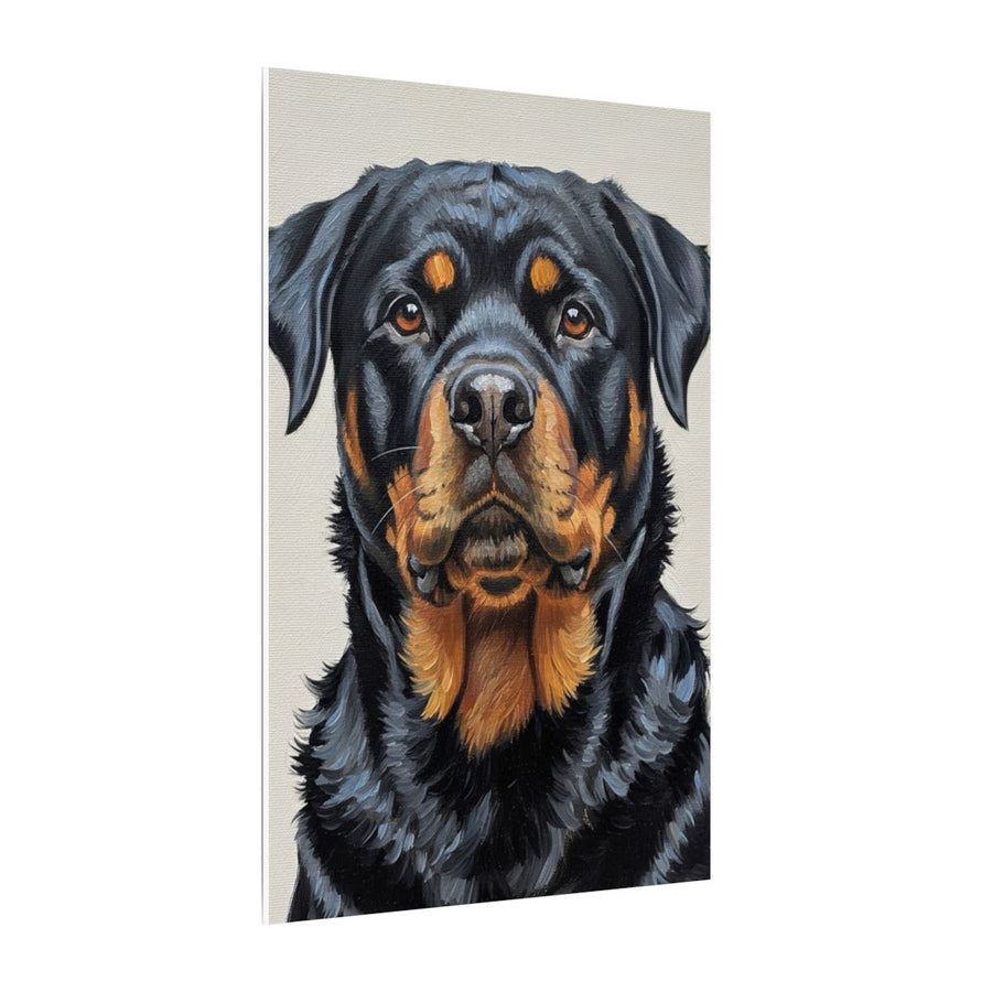 Rottweiler Oil Portrait canvas print by Tritan, side