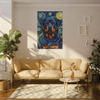 Rottweiler Post-Impressionist canvas print by Tritan, sofa wall