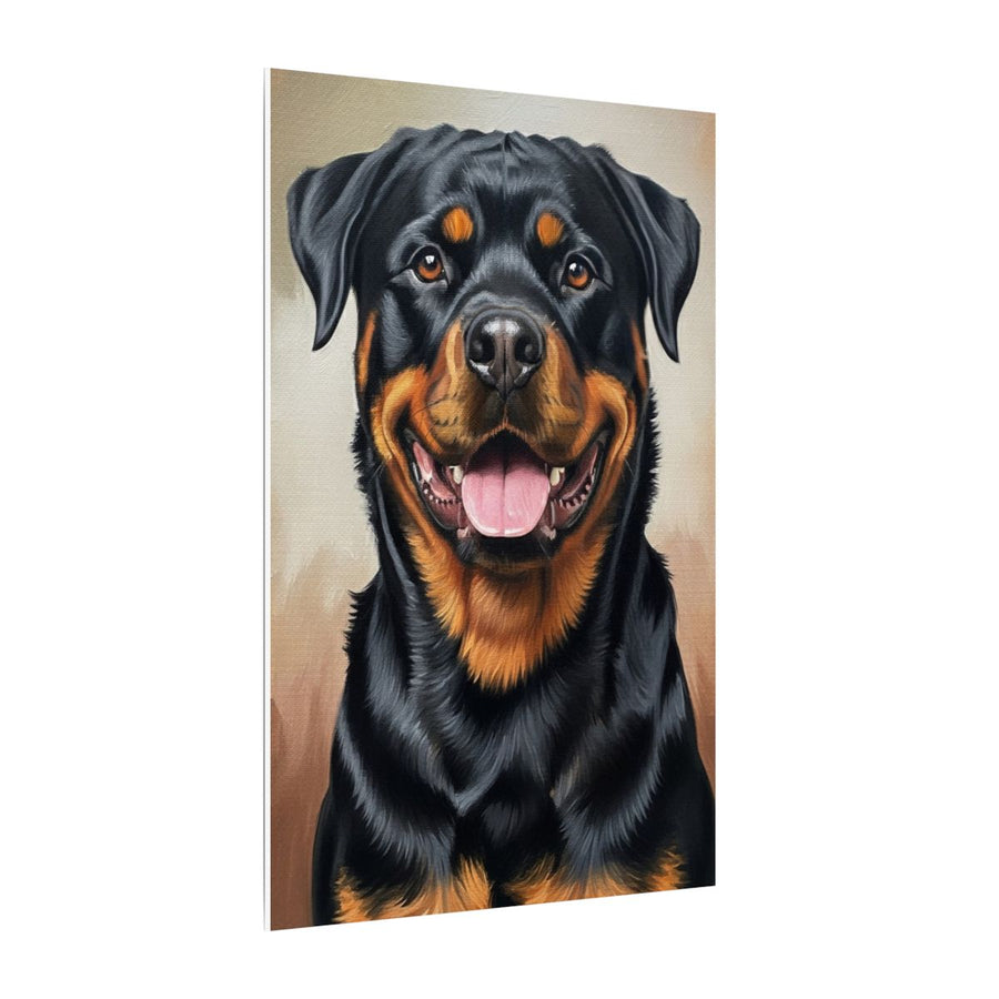 Rottweiler Oil Portrait canvas print by Tritan, side