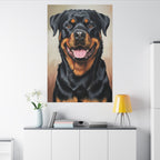 Rottweiler Oil Portrait canvas print by Tritan, desk wall