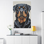 Rottweiler Oil Portrait canvas print by Tritan, desk wall