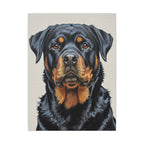 Rottweiler Oil Portrait Regal Canvas Wall Art Print | Dog Lover Gift | Large Pet Portrait | Animal Decor | Gentle Giant