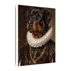 Rottweiler Renaissance Royal Portrait Canvas Wall Art, Regal Dog Painting, Rottweiler Lover Gift, Stretched Canvas