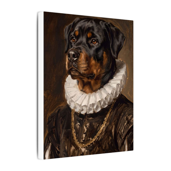 Rottweiler Renaissance Royal Portrait Canvas Wall Art, Regal Dog Painting, Rottweiler Lover Gift, Stretched Canvas