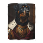Rottweiler Renaissance Royal Portrait Regal Throw Blanket | Premium Dog Prints | Tritan