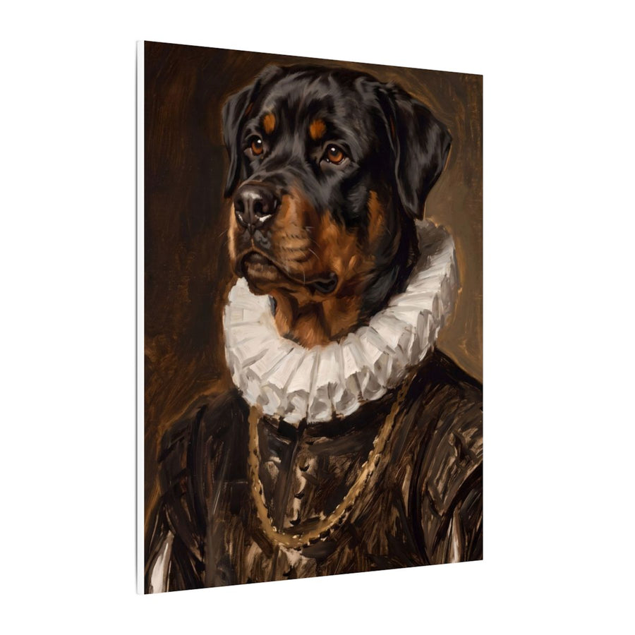 Rottweiler Renaissance Royal canvas print by Tritan, side