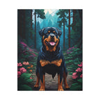 Rottweiler Stained Glass canvas print by Tritan, front