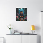 Rottweiler Stained Glass canvas print by Tritan, desk wall