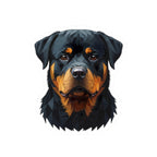 Rottweiler Low Poly vinyl sticker by Tritan, front