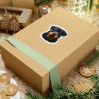 Rottweiler Low Poly vinyl sticker by Tritan, on a skateboard