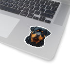 Rottweiler Low Poly vinyl sticker by Tritan, on a laptop