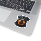 Rottweiler Low Poly vinyl sticker by Tritan, on a laptop