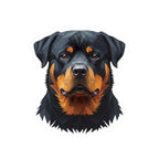 Rottweiler Low Poly vinyl sticker by Tritan, front