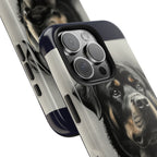 Rottweiler Charcoal tough phone case by Tritan, close-up