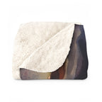 Rottweiler Watercolor sherpa blanket by Tritan, folded