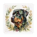 Rottweiler Watercolor vinyl sticker by Tritan, front