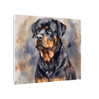 Rottweiler Watercolor canvas print by Tritan, side