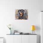 Rottweiler Watercolor canvas print by Tritan, desk wall