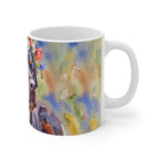Rottweiler Watercolor ceramic mug by Tritan, right handle
