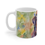 Rottweiler Watercolor ceramic mug by Tritan, left handle
