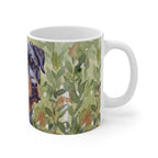 Rottweiler Watercolor ceramic mug by Tritan, right handle