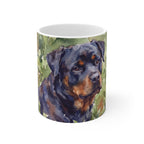 Rottweiler Watercolor ceramic mug by Tritan, front