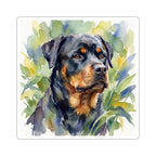 Rottweiler Watercolor vinyl sticker by Tritan, front