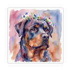 Rottweiler Watercolor vinyl sticker by Tritan, front