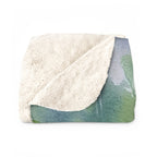 Rottweiler Watercolor sherpa blanket by Tritan, folded