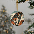 Saint Bernard Halloween Poster ceramic ornament by Tritan, context
