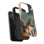 Saint Bernard Halloween tough phone case by Tritan, two-piece layers