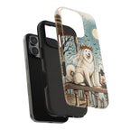 Samoyed Halloween tough phone case by Tritan, two-piece layers