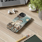 Samoyed Halloween tough phone case by Tritan, on a desk