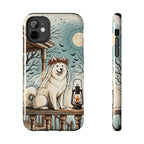 Samoyed Halloween tough phone case by Tritan, front and side