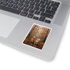 Shiba Inu Acrylic vinyl sticker by Tritan, on a laptop