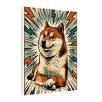 Shiba Inu Comic Pop Art canvas print by Tritan, side