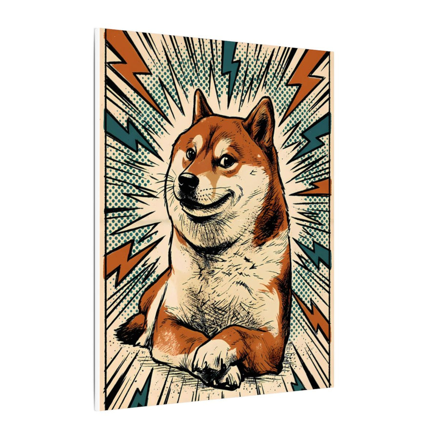 Shiba Inu Comic Pop Art canvas print by Tritan, side