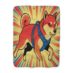 Shiba Inu Comic Pop Art Throw Blanket | Premium Dog Prints | Tritan