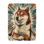 Shiba Inu Comic Pop Art sherpa blanket by Tritan, front