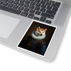Shiba Inu Renaissance Royal vinyl sticker by Tritan, on a laptop