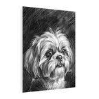 Shih Tzu Charcoal canvas print by Tritan, side
