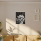 Shih Tzu Charcoal canvas print by Tritan, sofa wall