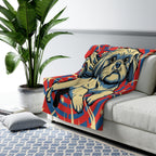 Shih Tzu Comic Pop Art Throw Blanket | Premium Dog Prints | Tritan