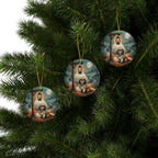 Shih Tzu Halloween Poster ceramic ornament by Tritan, set