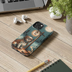 Shih Tzu Halloween tough phone case by Tritan, on a desk