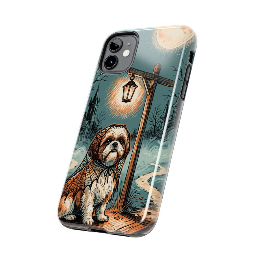 Shih Tzu Halloween tough phone case by Tritan, side