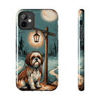 Shih Tzu Halloween tough phone case by Tritan, front and side